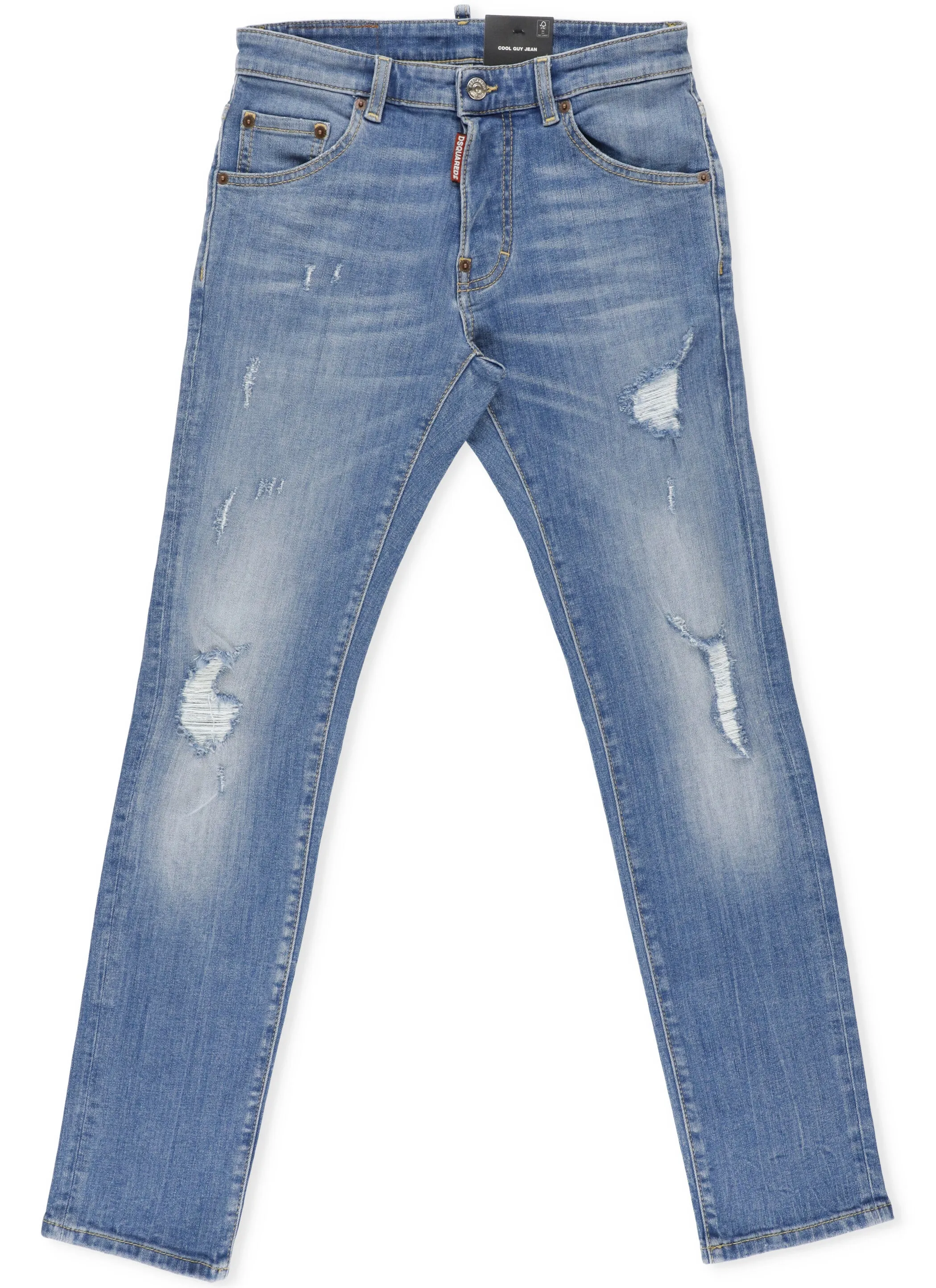Dsquared2 Kids Distressed Straight Leg Jeans