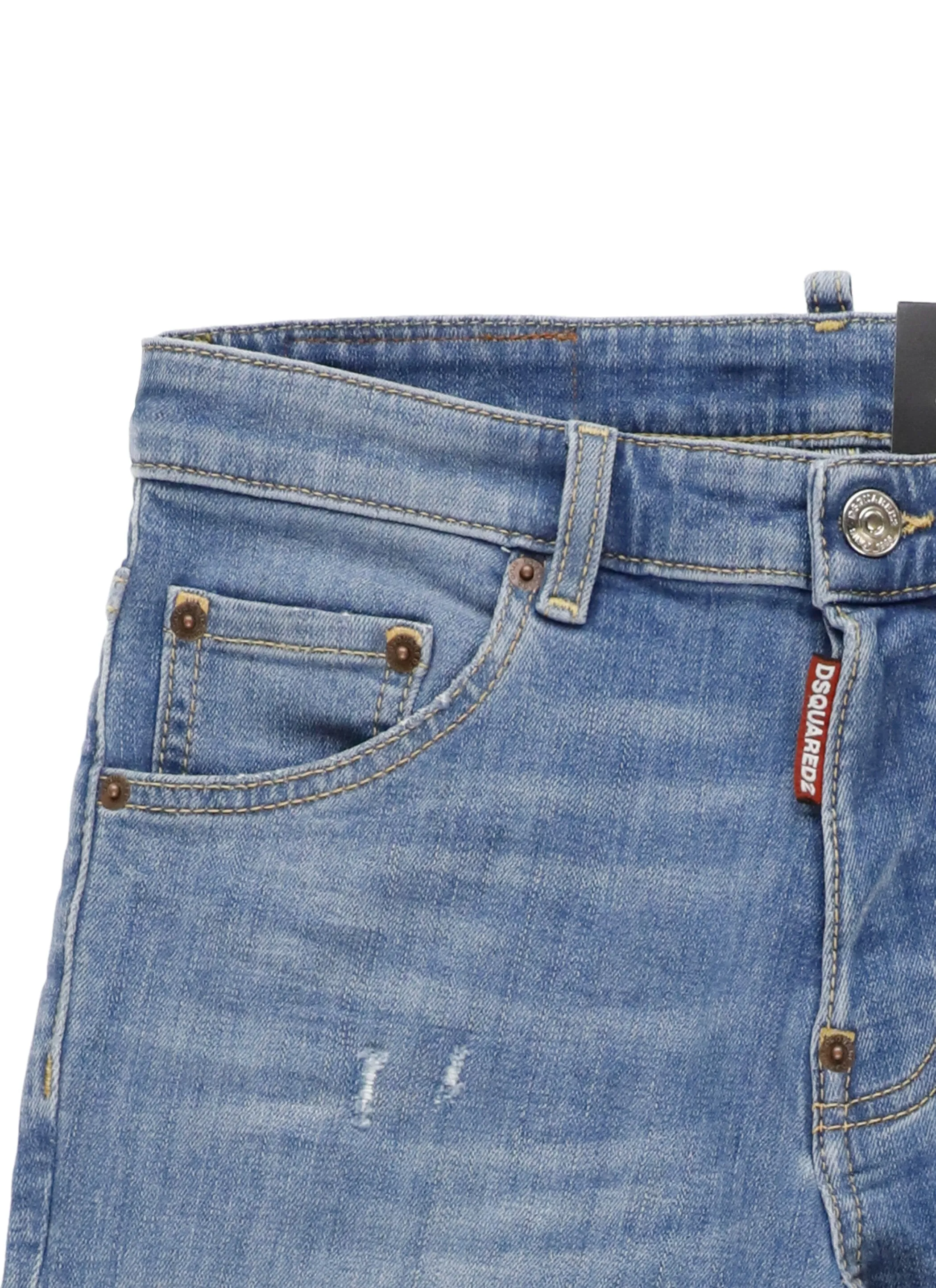 Dsquared2 Kids Distressed Straight Leg Jeans