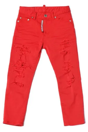 Dsquared2 Kids Logo Patch Skinny Cut Jeans