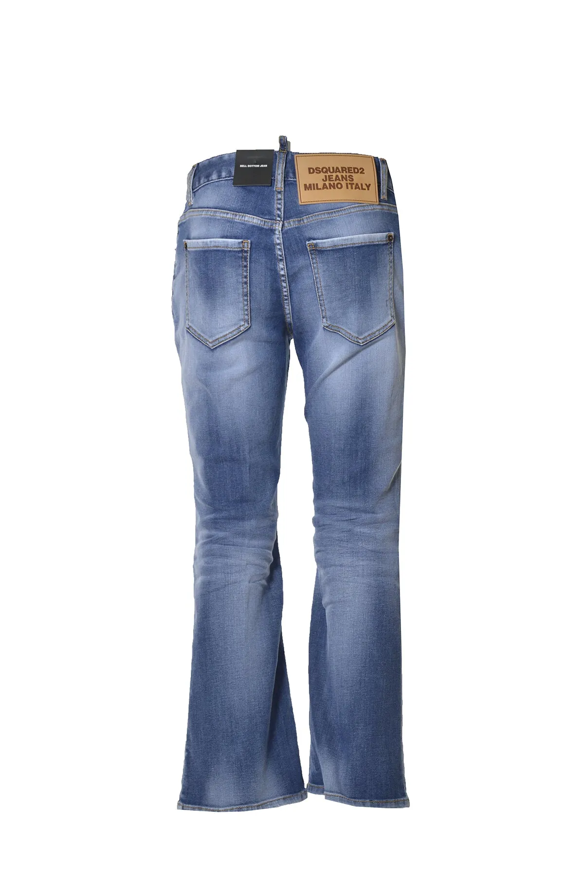 Dsquared2 Logo Patch Cropped Bootcut Jeans