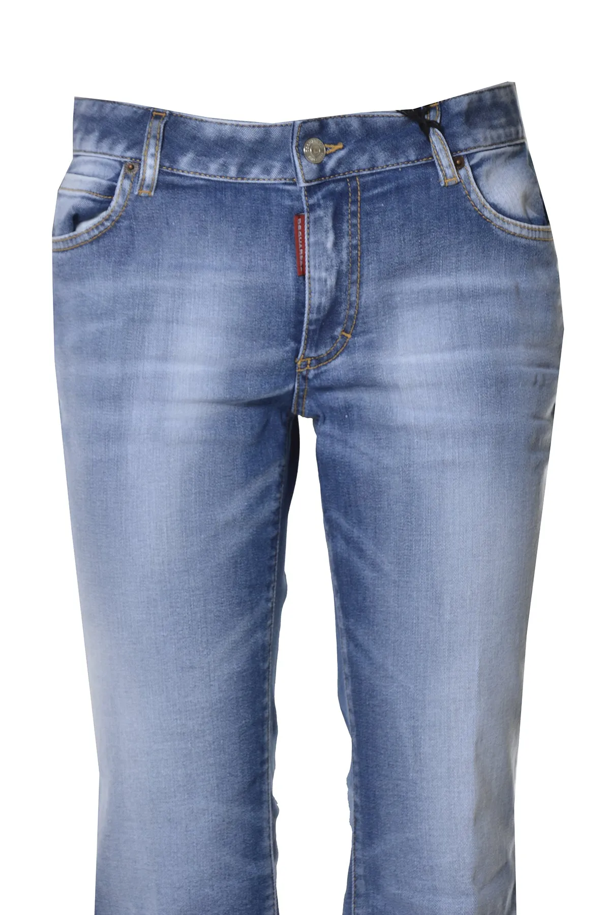 Dsquared2 Logo Patch Cropped Bootcut Jeans