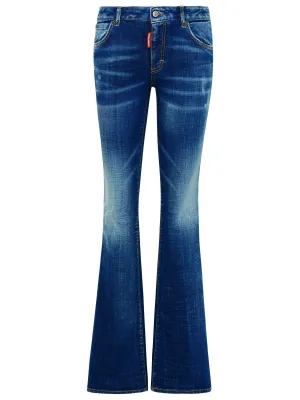 Dsquared2 Logo Patch Low Rise Flared Jeans