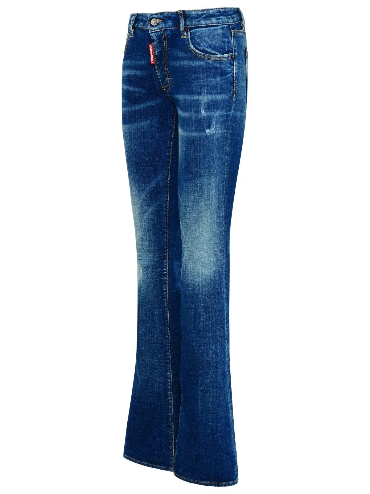 Dsquared2 Logo Patch Low Rise Flared Jeans