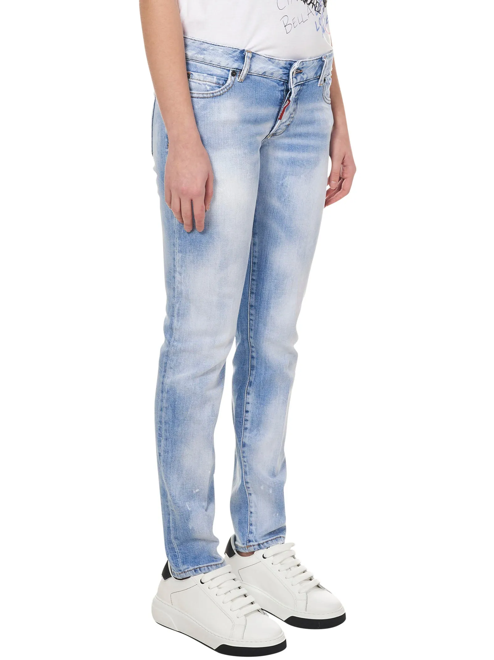 Dsquared2 Logo Patch Mid-Rise Skinny Jeans