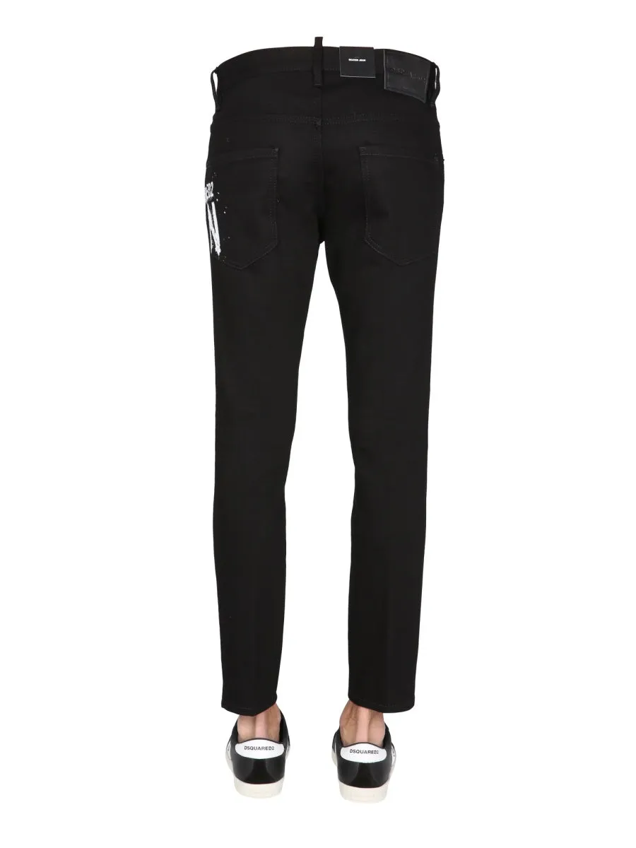 Dsquared2 Logo Printed Low-Rise Jeans