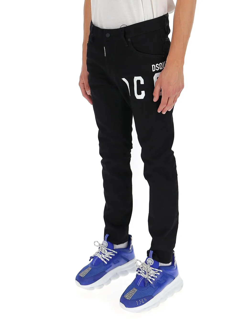 Dsquared2 Logo Printed Low-Waisted Jeans
