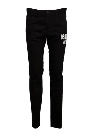 Dsquared2 Logo Printed Mid-Rise Jeans