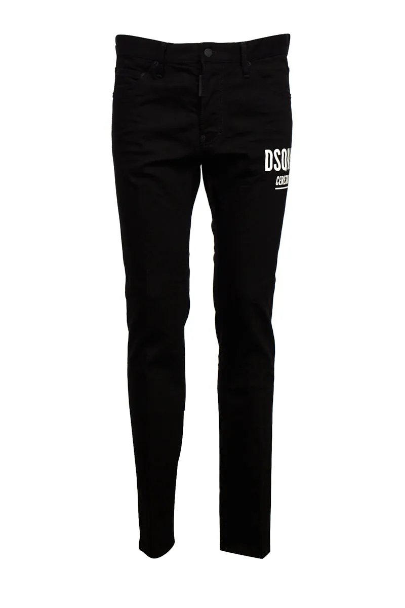 Dsquared2 Logo Printed Mid-Rise Jeans