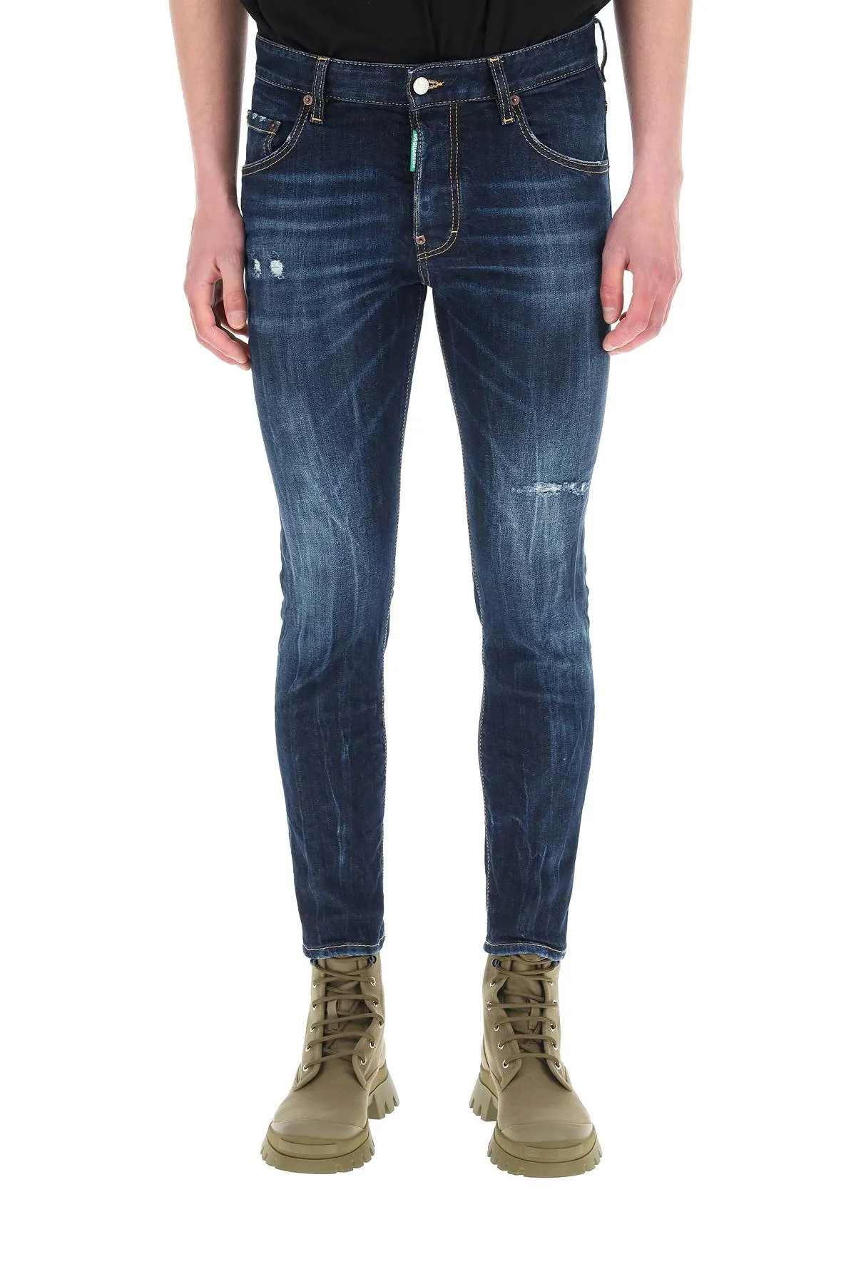 Dsquared2 Low Rise Ripped Skinny Jeans