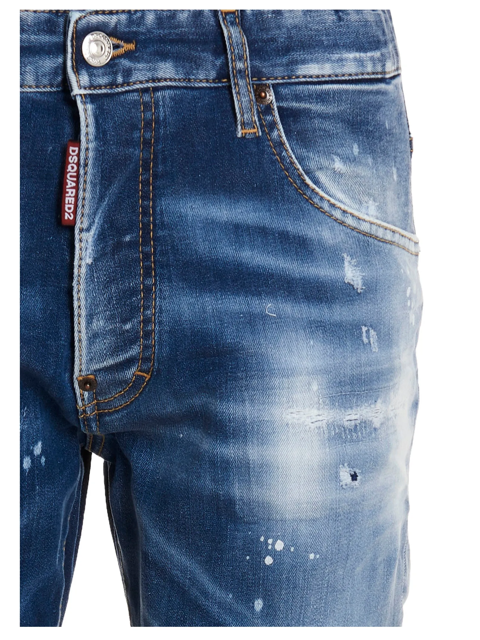 Dsquared2 Mid-Rise Distressed Effect Jeans