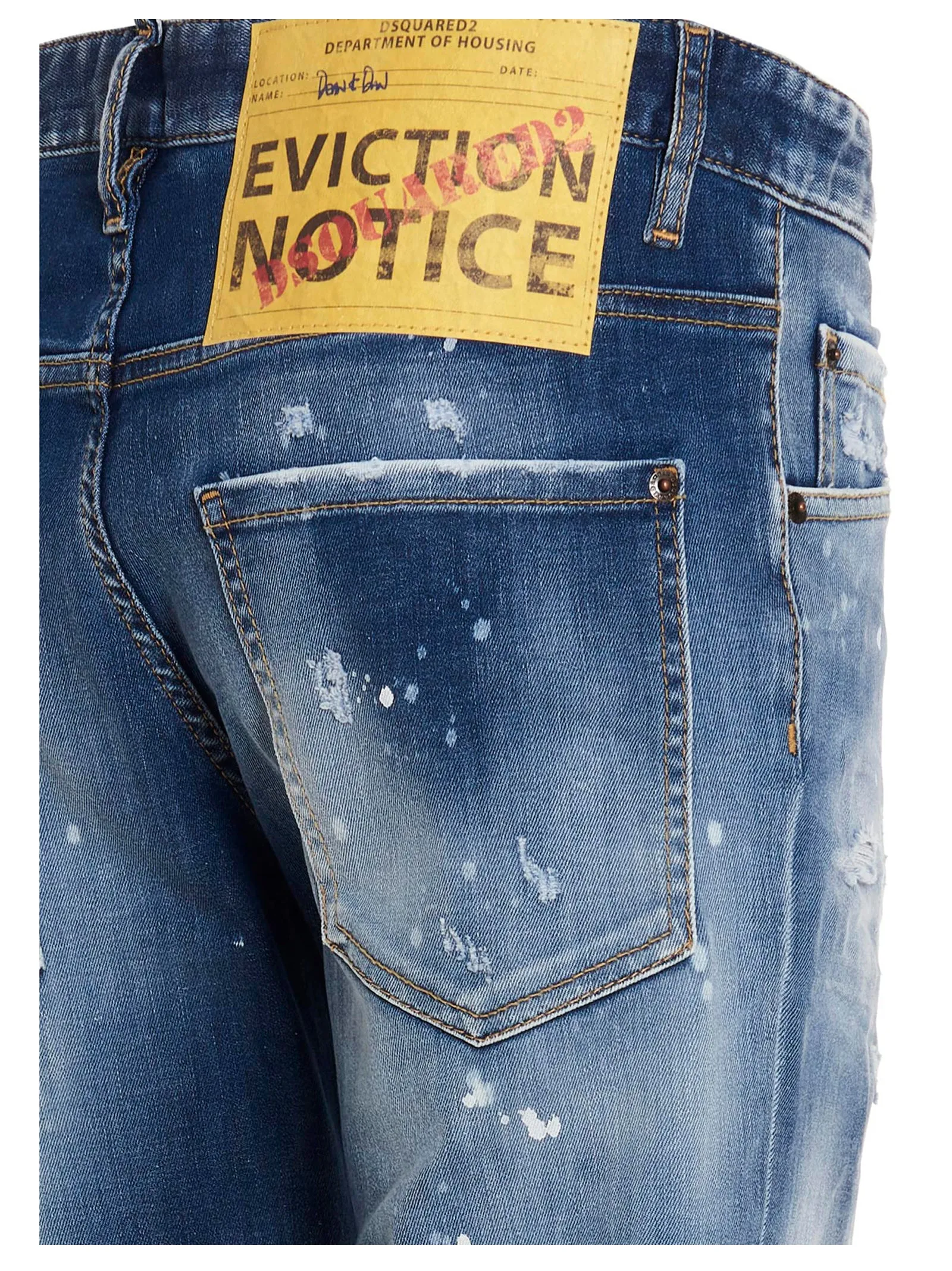 Dsquared2 Mid-Rise Distressed Effect Jeans