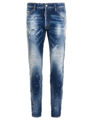 Dsquared2 Mid-Rise Distressed Effect Jeans