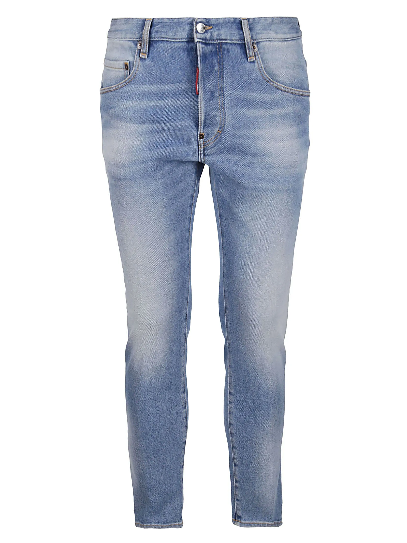 Dsquared2 Mid Rise Straight Leg Jeans