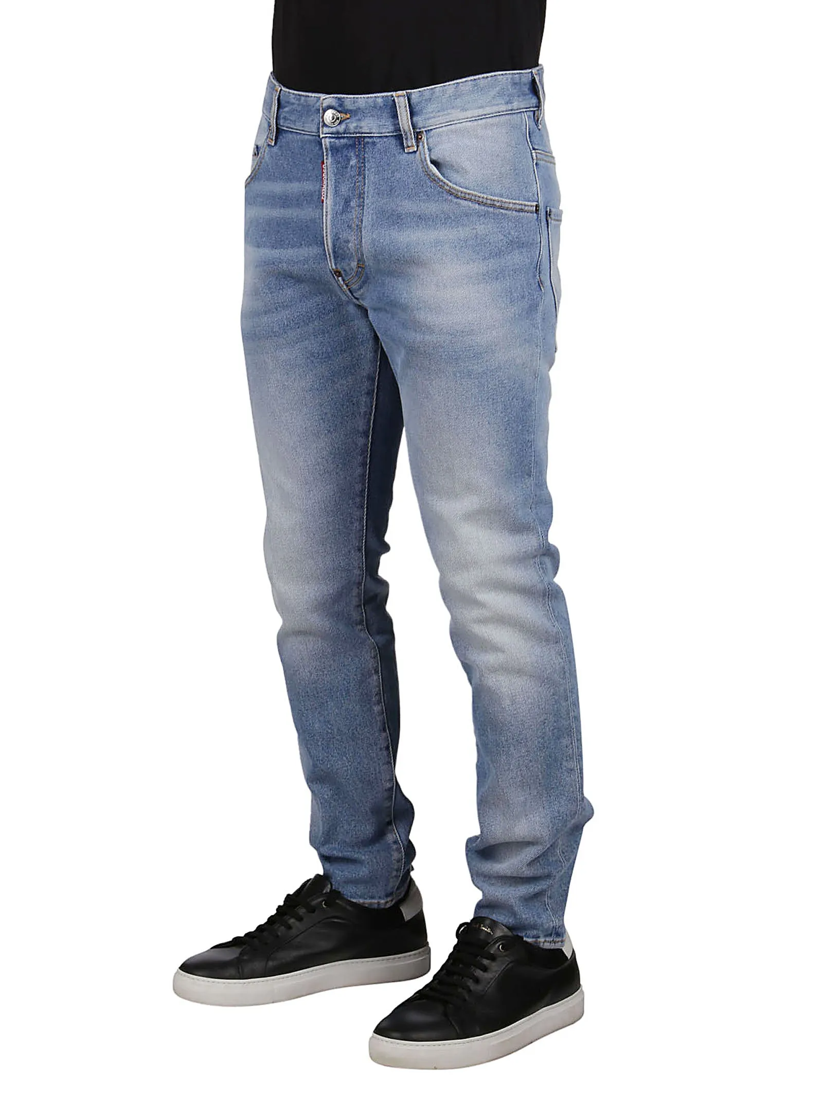Dsquared2 Mid Rise Straight Leg Jeans