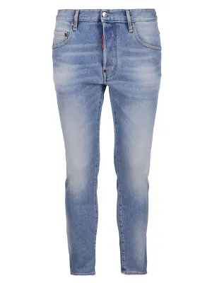 Dsquared2 Mid Rise Straight Leg Jeans