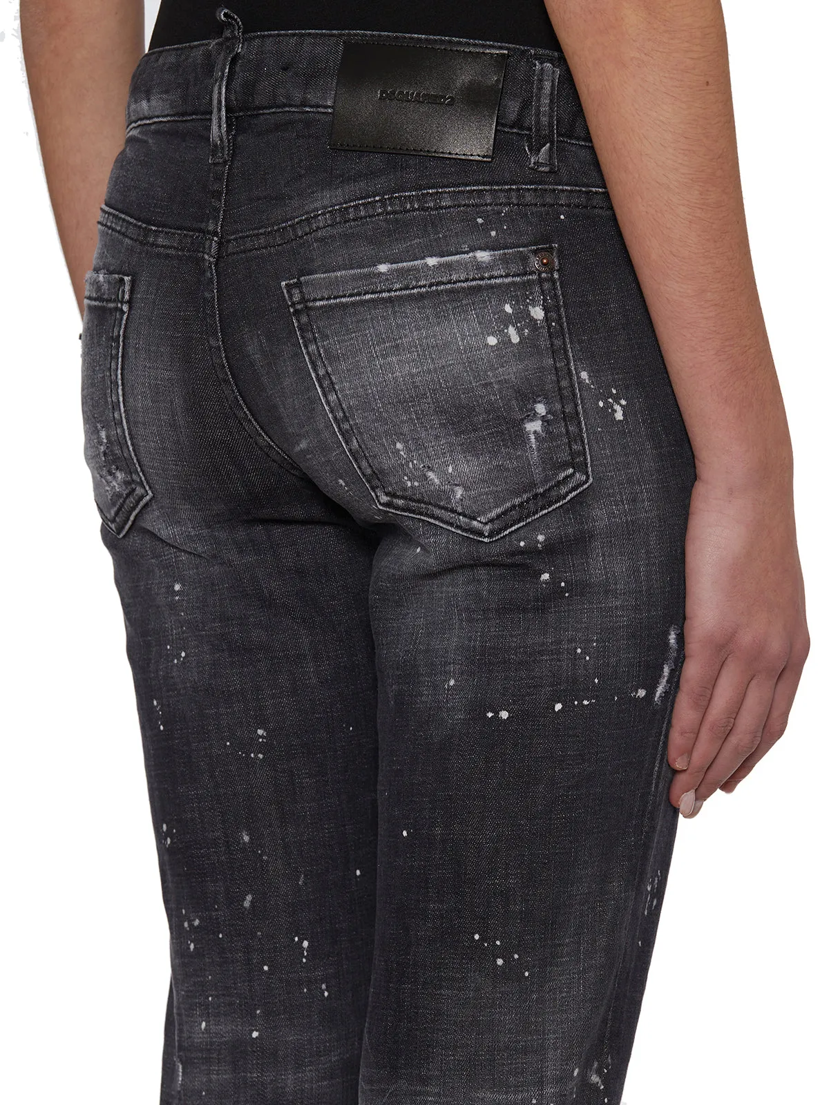 Dsquared2 Paint-Splatter Ripped Jeans