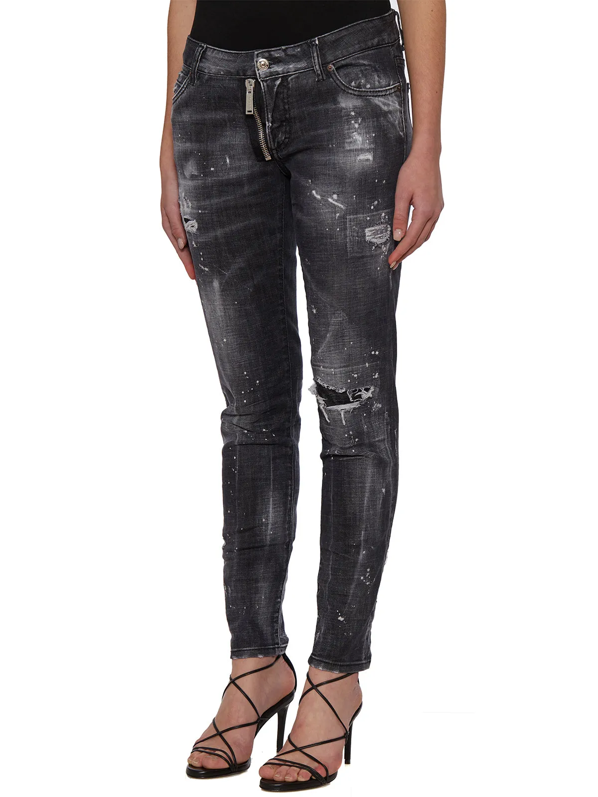 Dsquared2 Paint-Splatter Ripped Jeans
