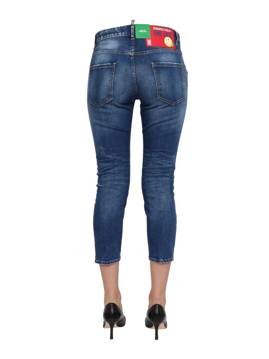 Dsquared2 Ripped Cropped Jeans
