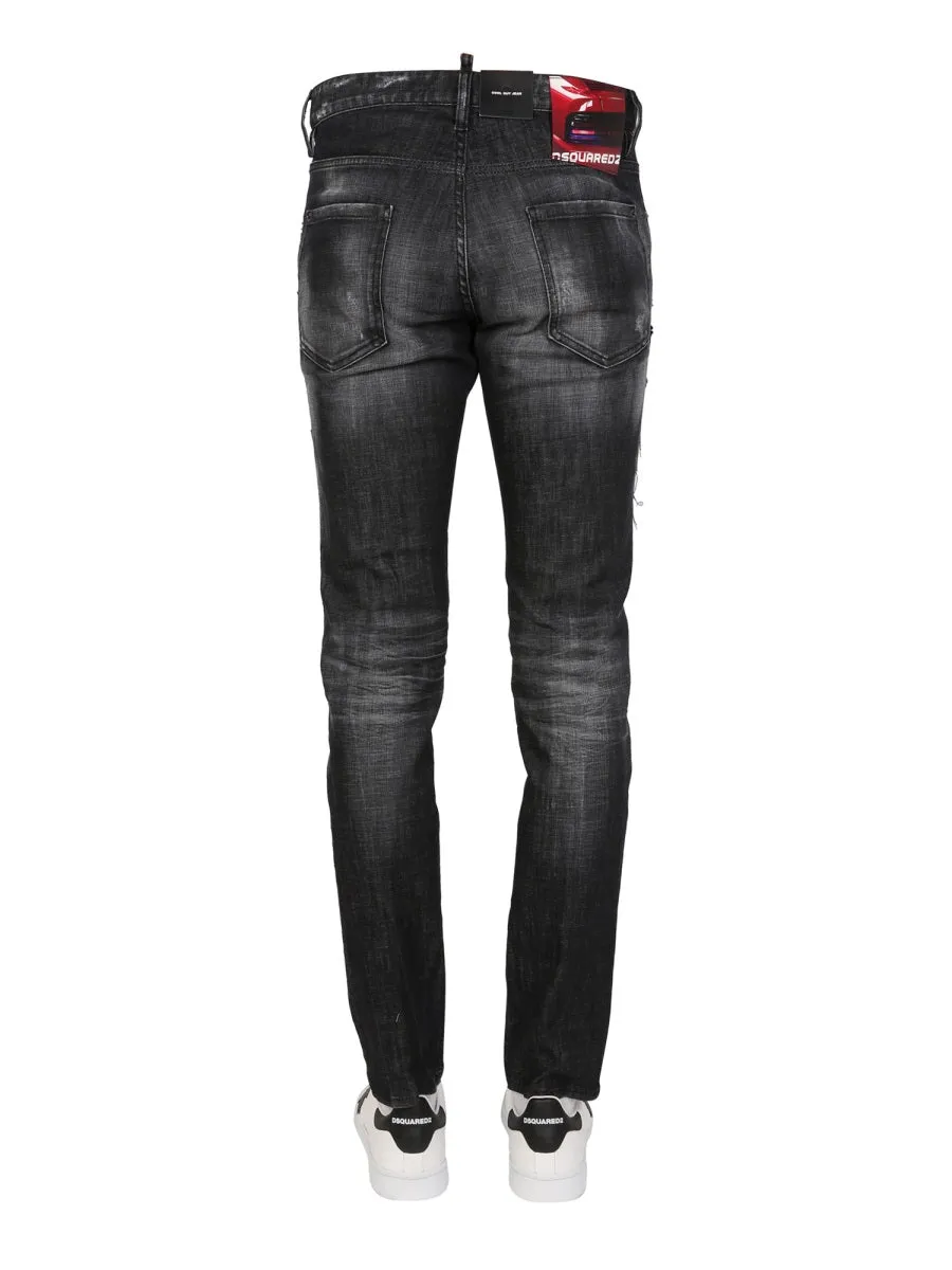 Dsquared2 Zip Pocket Detailed Ripped Jeans