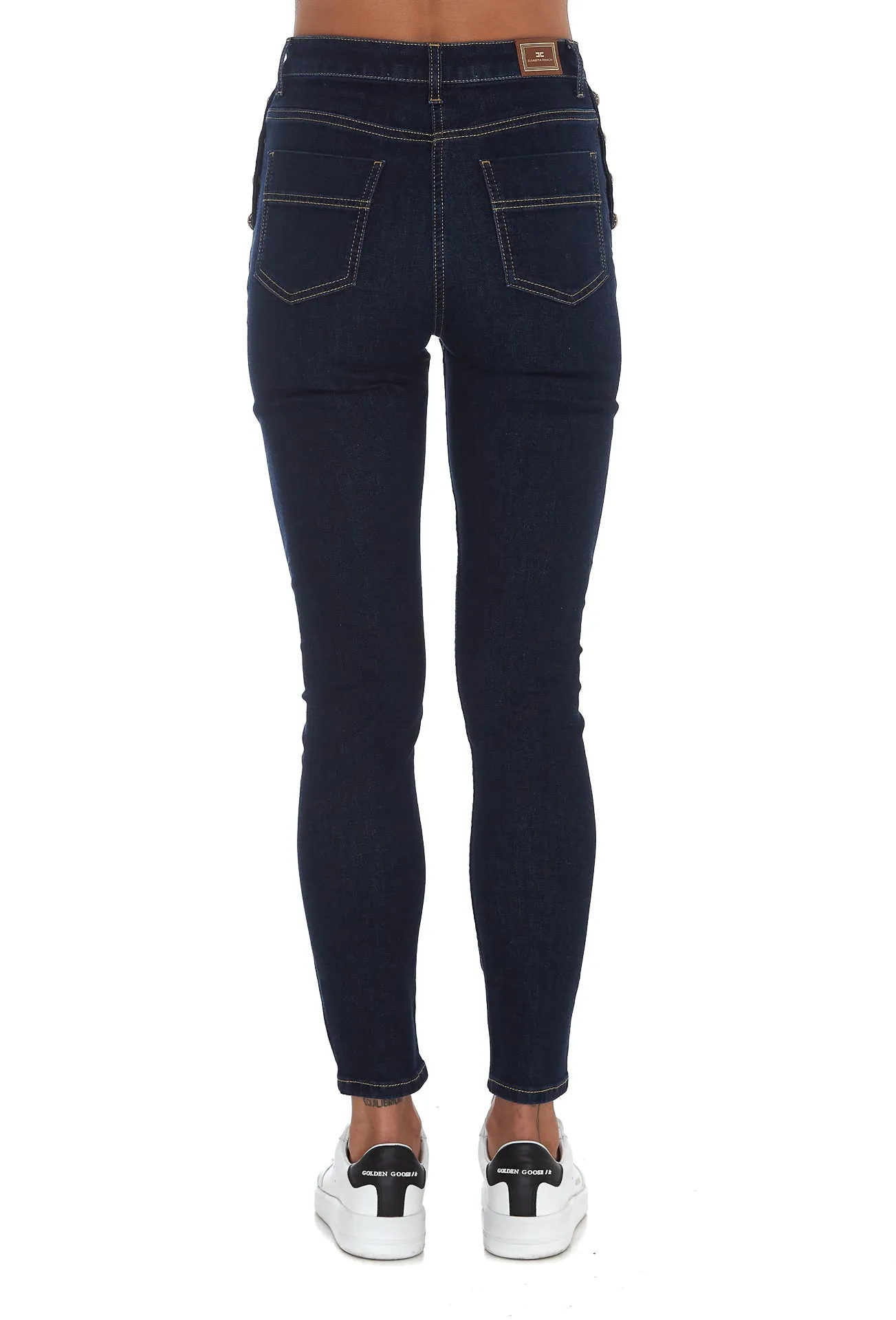 Elisabetta Franchi High Waisted Slim Fit Jeans