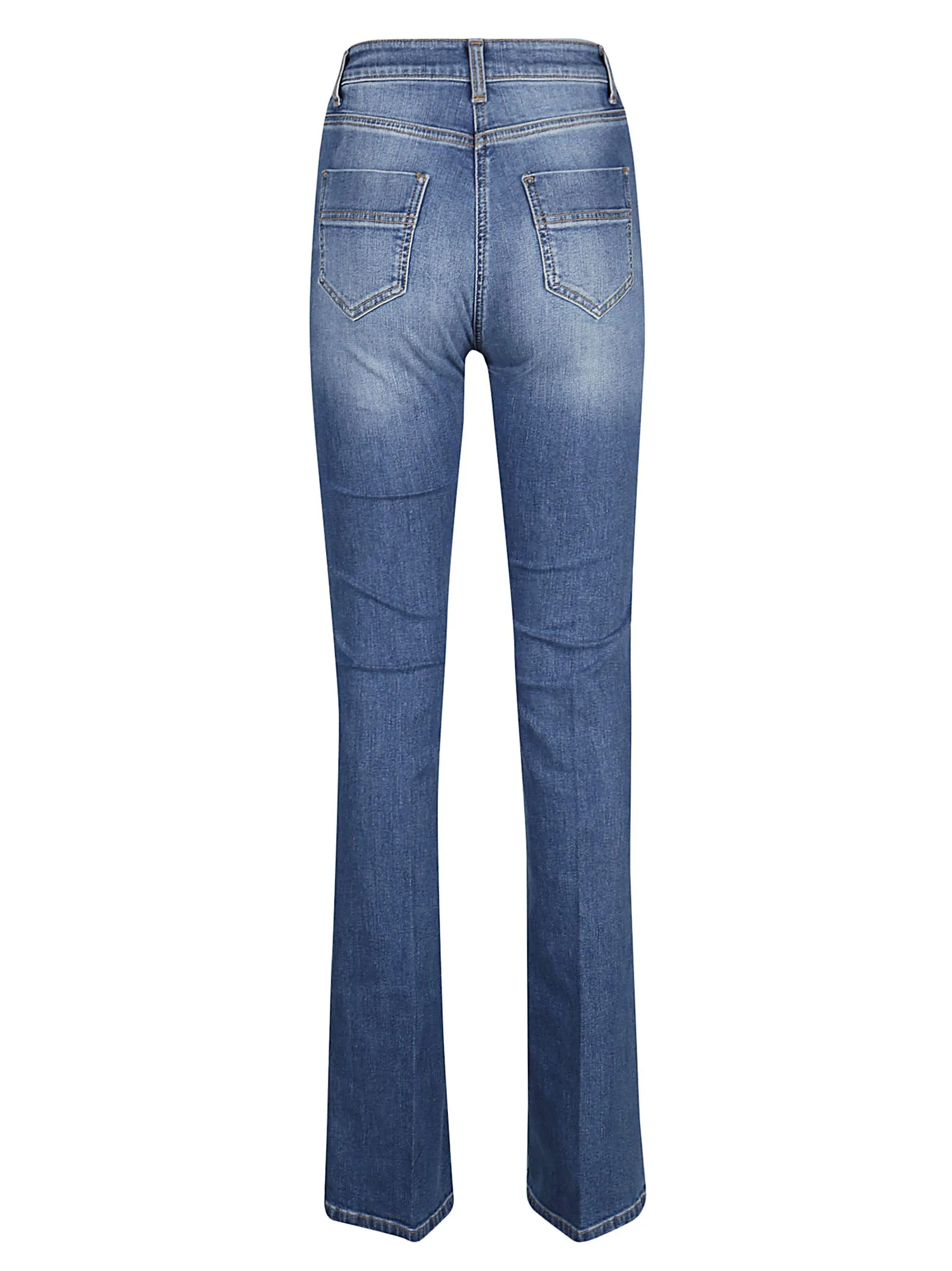 Elisabetta Franchi Logo Detailed Bootcut Jeans