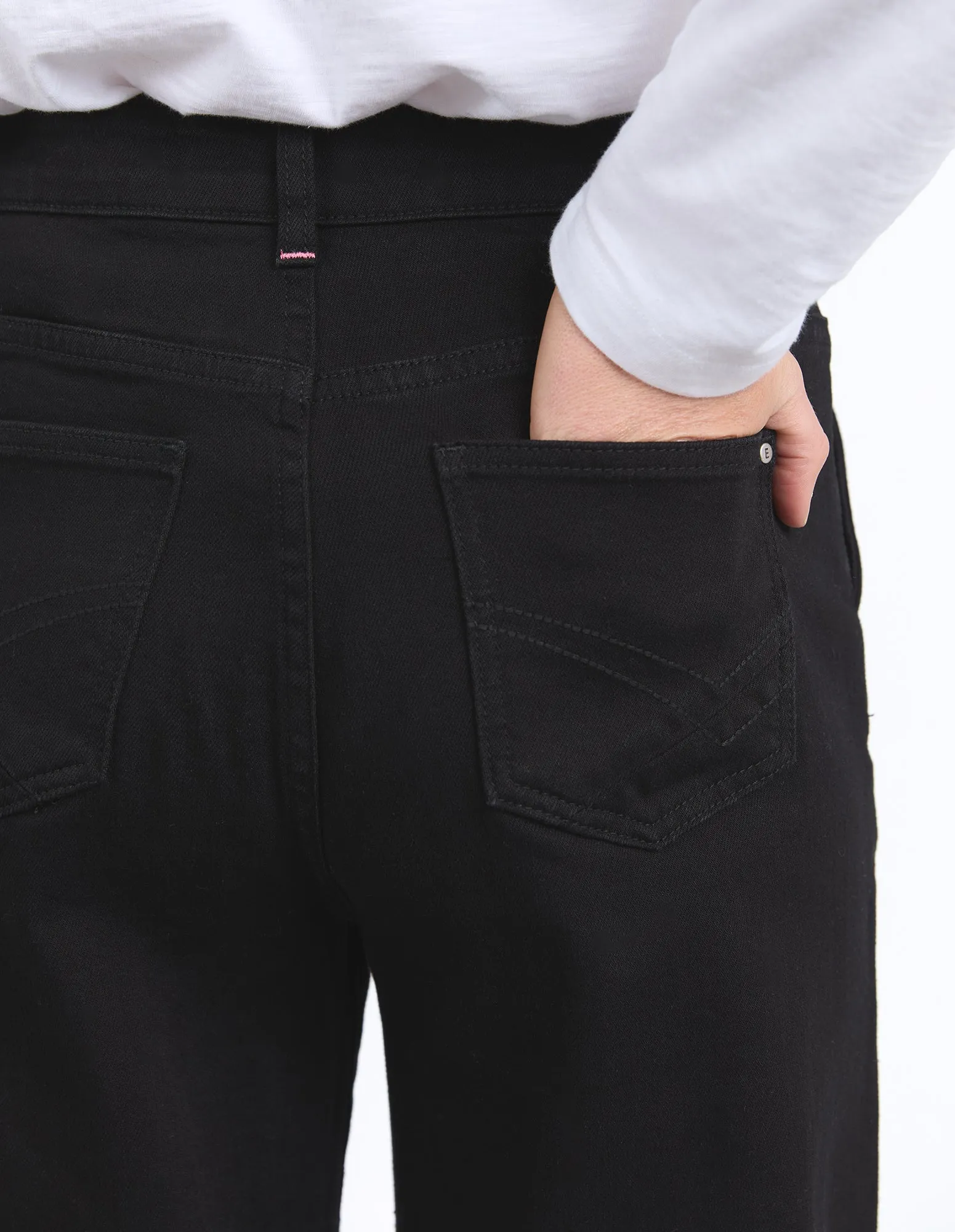 Elm Izzy Wide Leg Jean Black