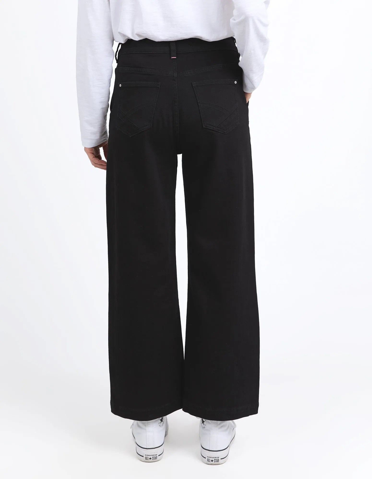 Elm Izzy Wide Leg Jean Black