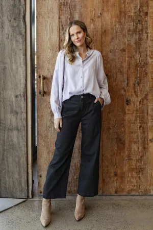 Elm Izzy Wide Leg Jean Black
