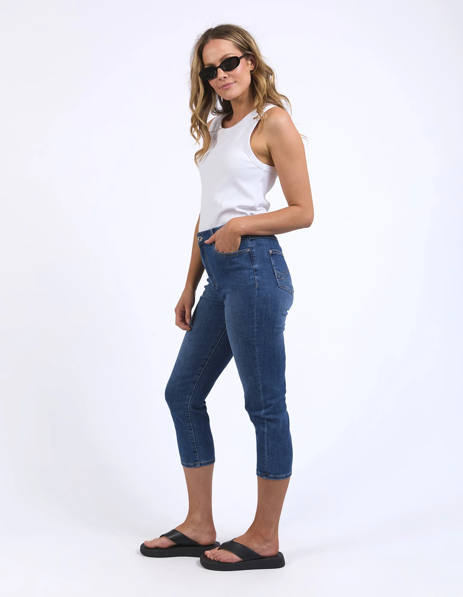 Elm Mollie Capri Jean Mid Blue Wash