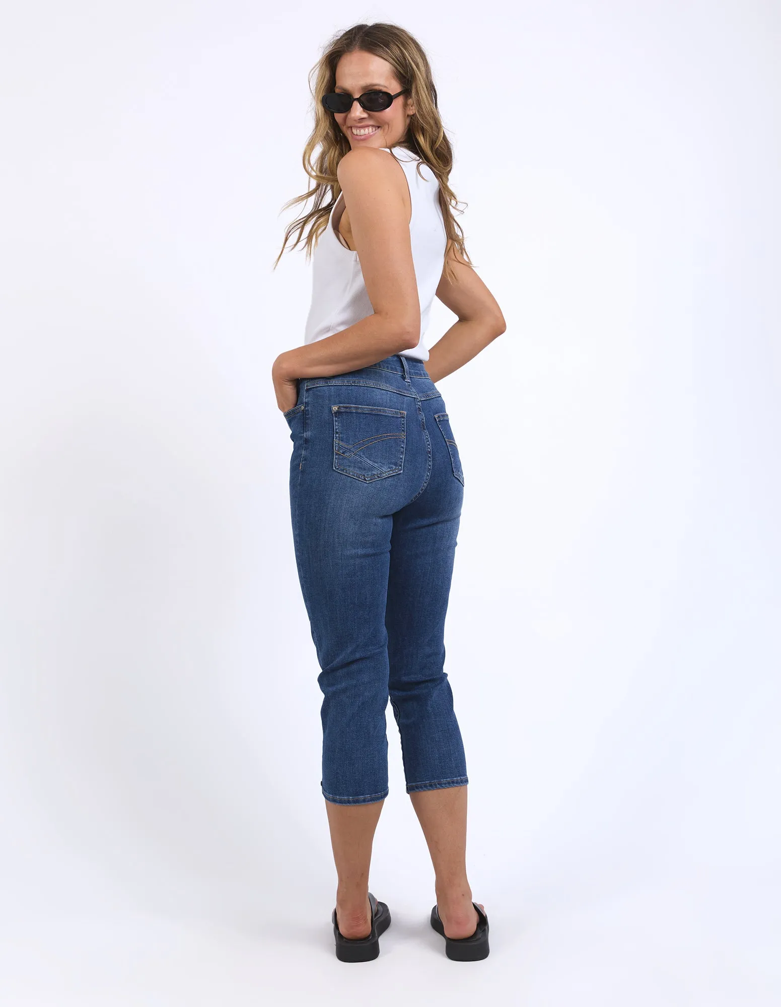 Elm Mollie Capri Jean Mid Blue Wash