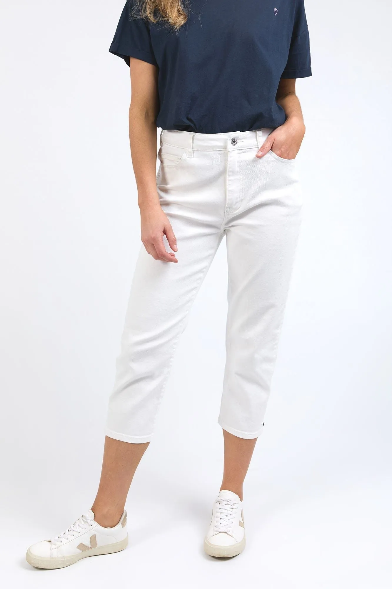 Elm Mollie Capri Jean White
