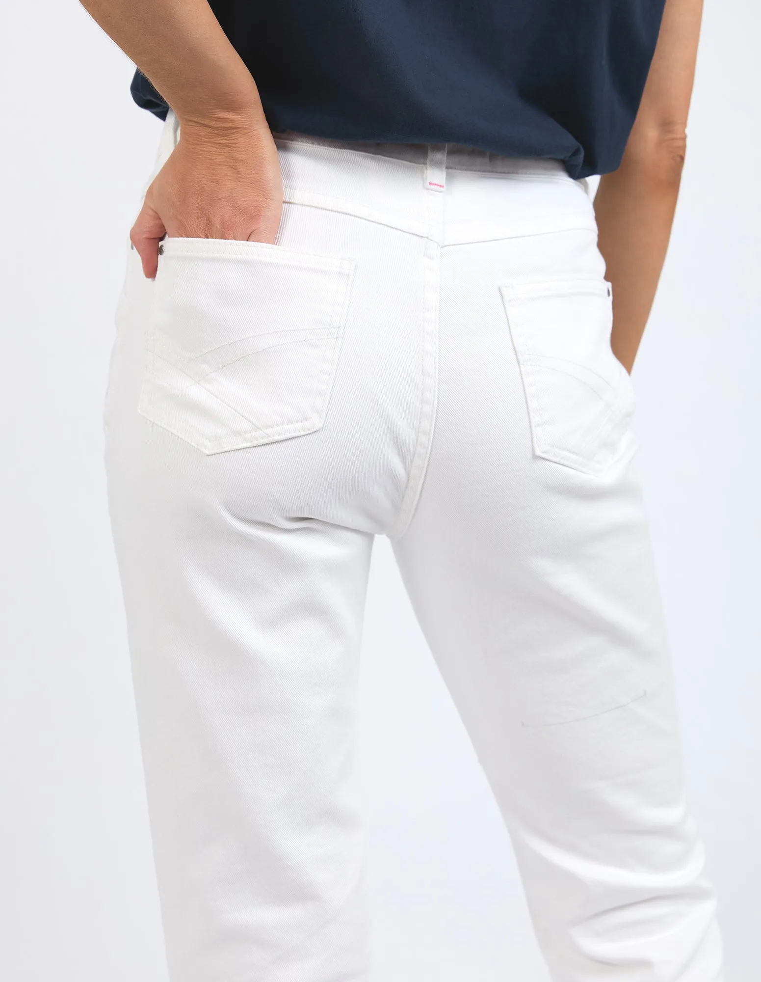 Elm Mollie Capri Jean White
