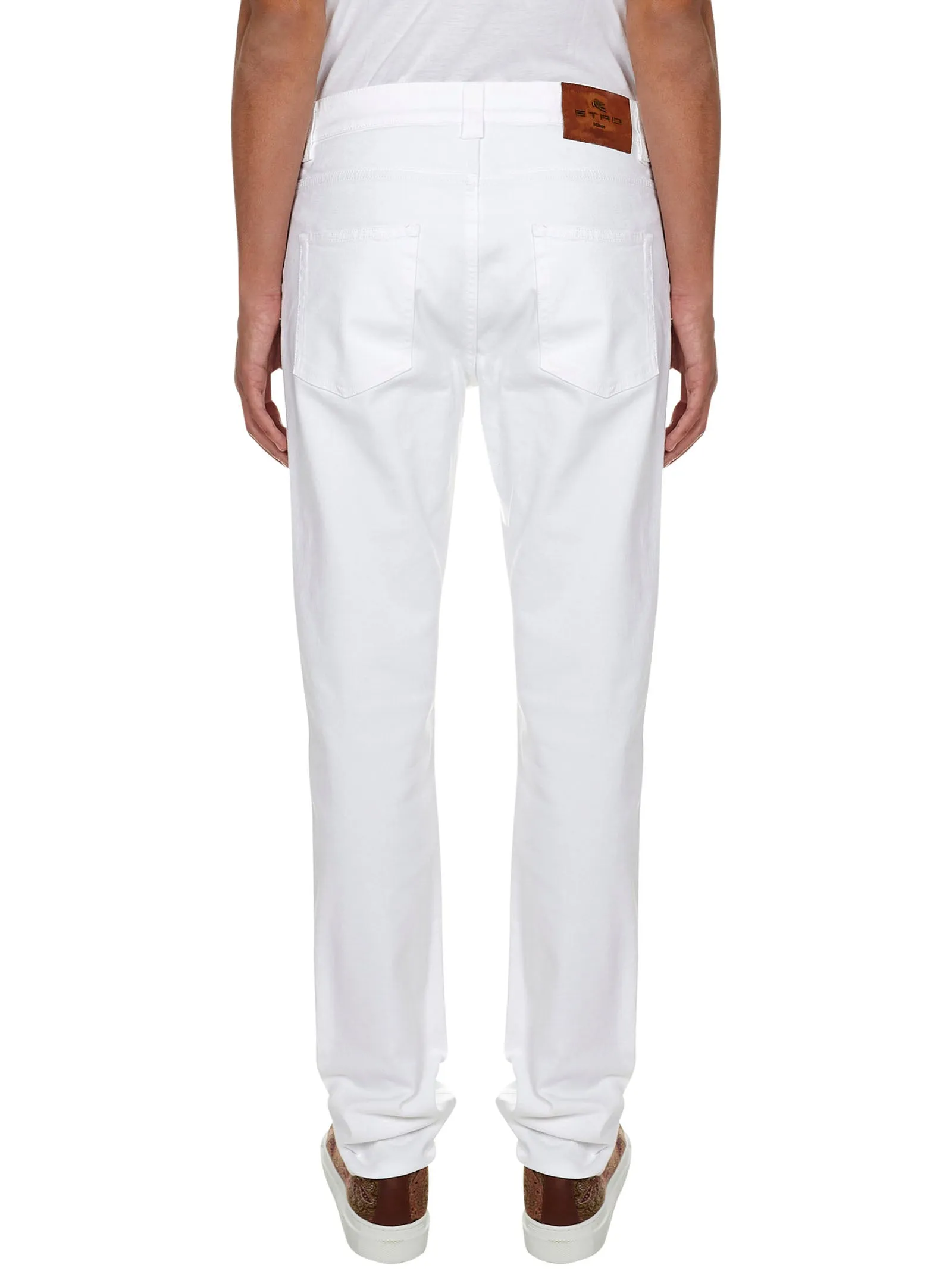 Etro Distressed Straight Leg Jeans