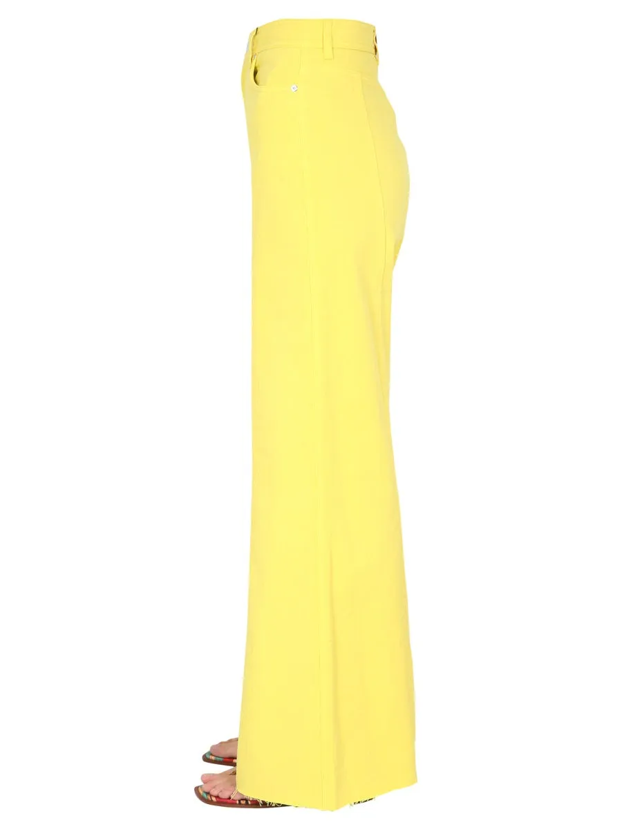 Etro High Waisted Wide Leg Jeans