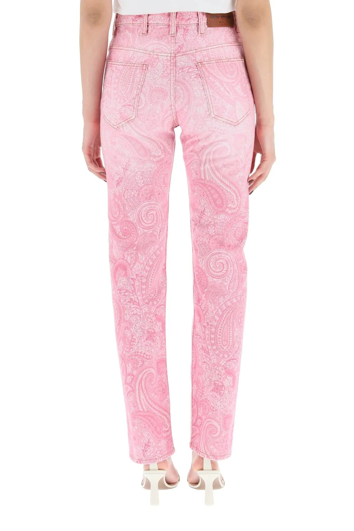 Etro Paisley Printed Straight Leg Jeans