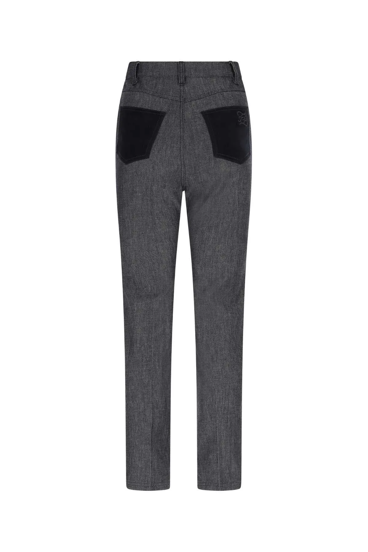 Fendi FF Karligraphy Embroidered Straight-Cut Jeans