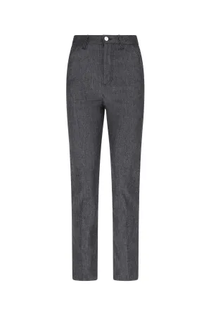Fendi FF Karligraphy Embroidered Straight-Cut Jeans