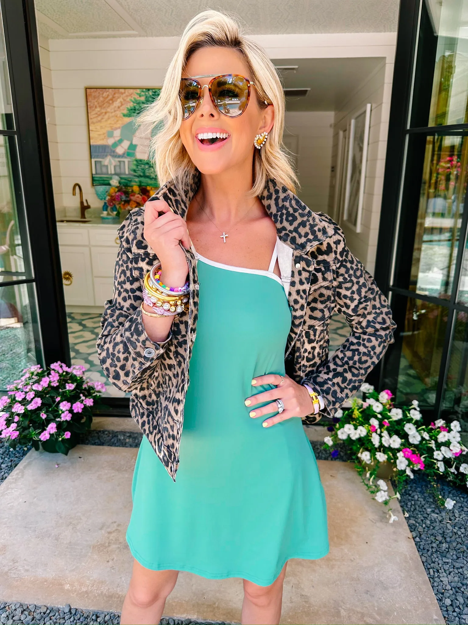 FIERCE LEOPARD DENIM JACKET