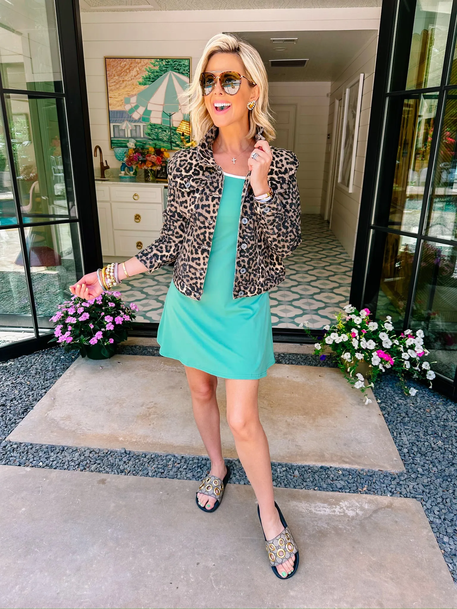 FIERCE LEOPARD DENIM JACKET