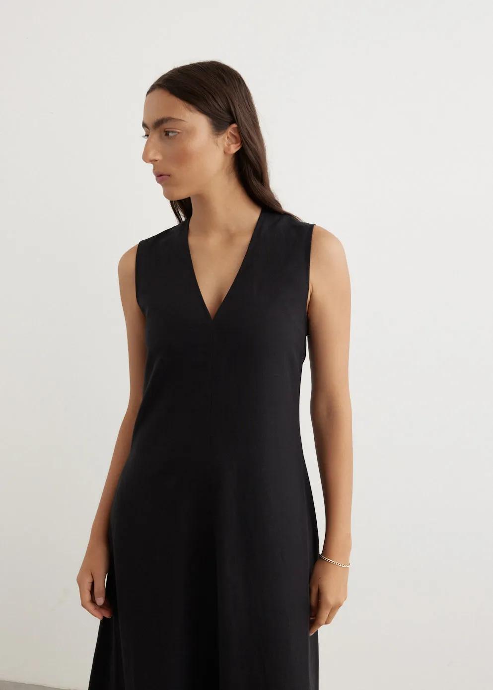 Fluid V-Neck Dress