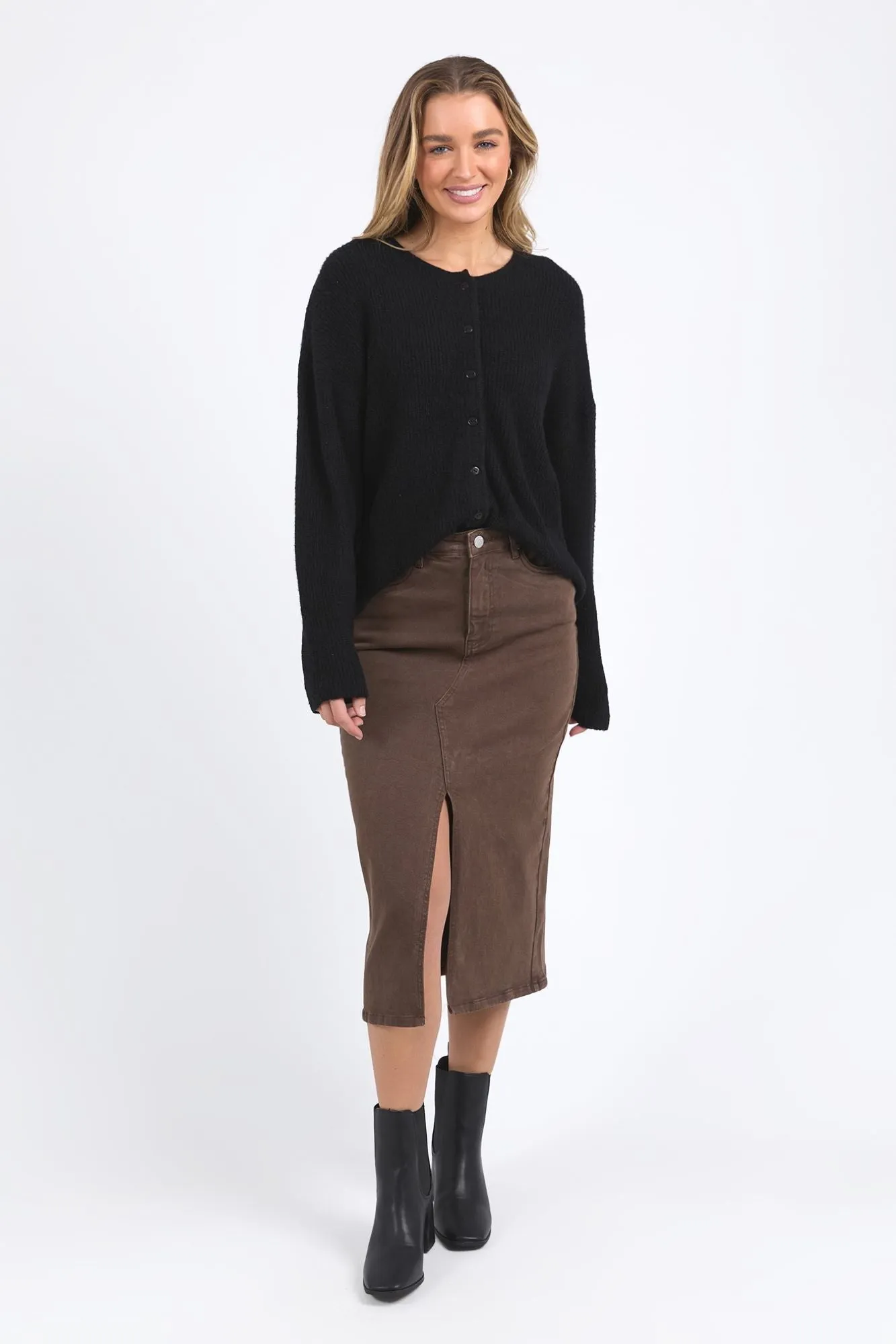 Foxwood Murphy Knit Cardi Black