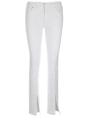 Frame Front Slit Boot-Cut Jeans