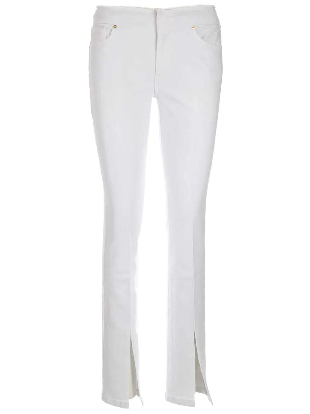 Frame Front Slit Boot-Cut Jeans