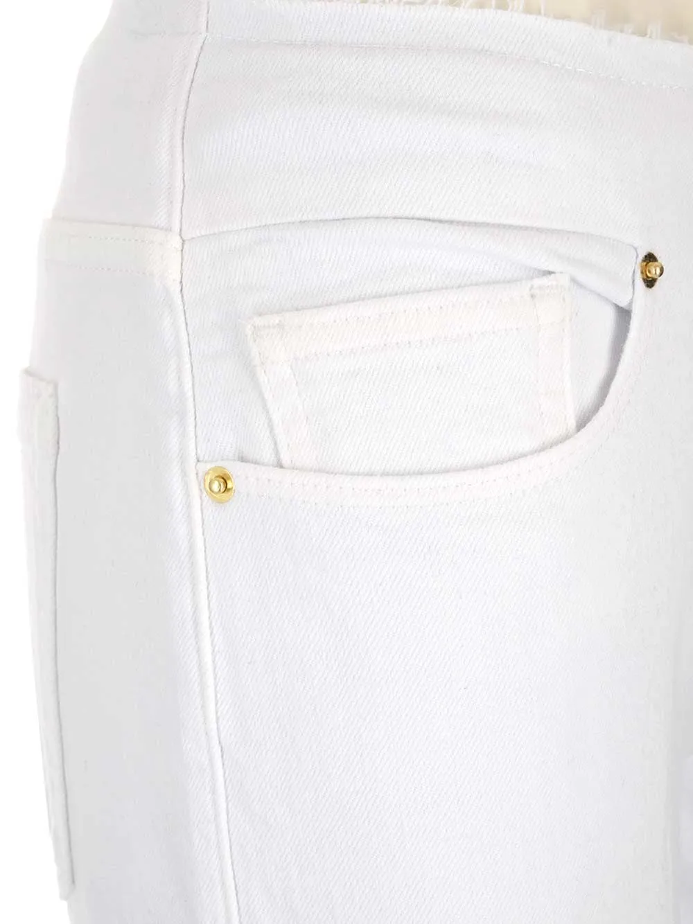 Frame Front Slit Boot-Cut Jeans