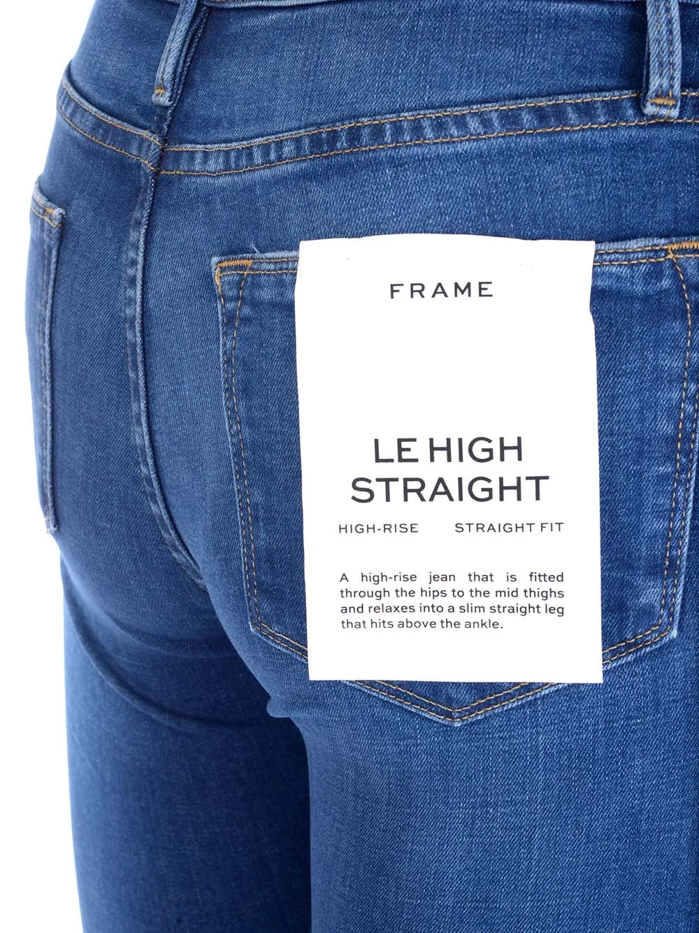 Frame Le High Straight Leg Cropped Jeans
