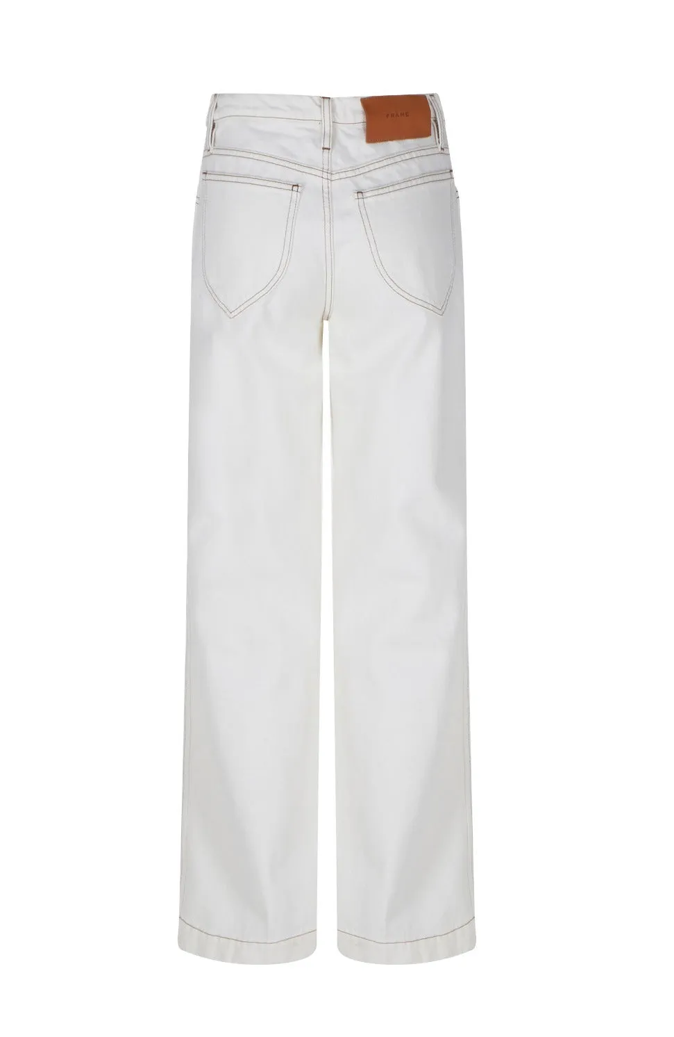 Frame Le Italien Logo Patch Wide Leg Jeans