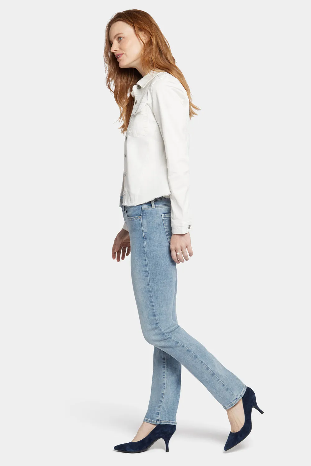 Frayed Hem Jacket - Optic White