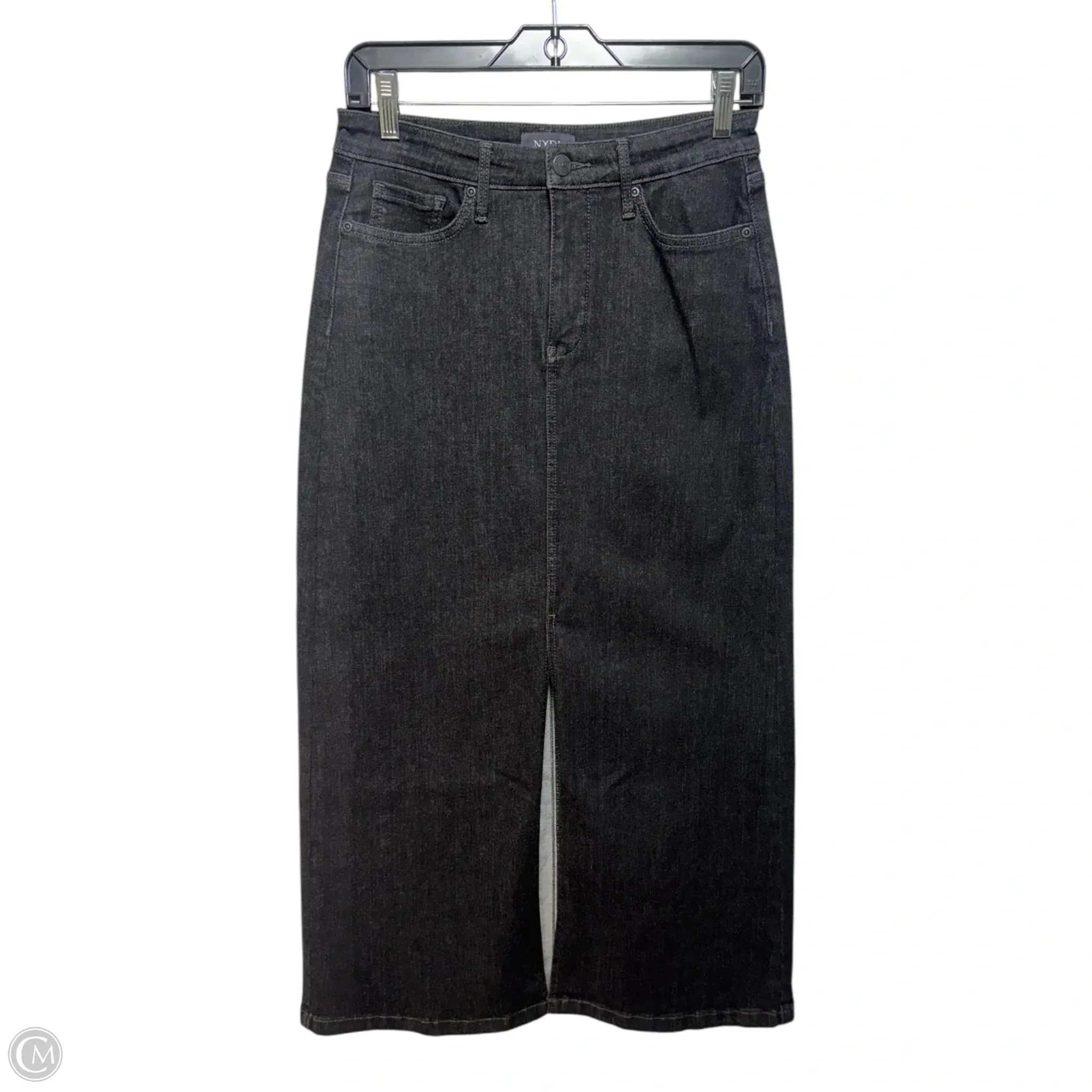 Front Slit Skirt Maxi By Not Your Daughters Jeans In Black, Size: 0