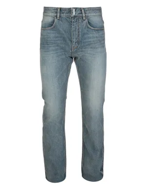 Givenchy Mid Rise Bleach-Effect Denim Jeans