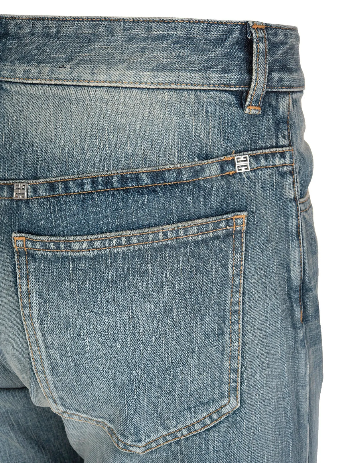 Givenchy Mid Rise Bleach-Effect Denim Jeans